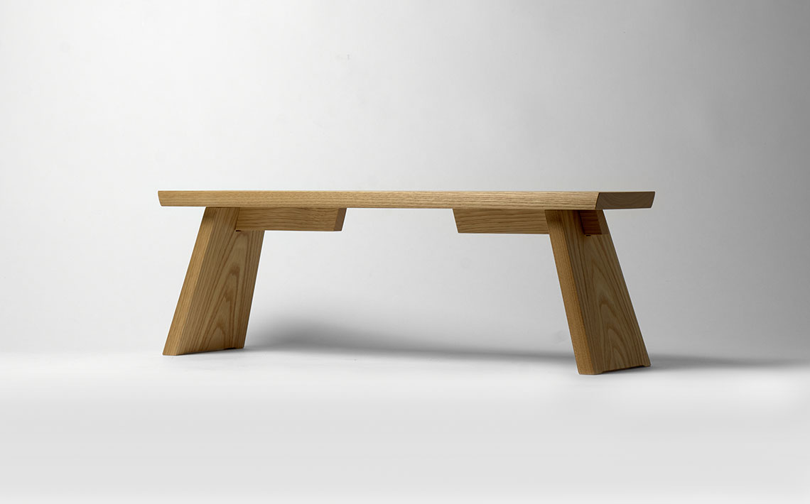 LHASA small table by DAIKUKAI - natural finish - japanese traditional design in chestnut wood