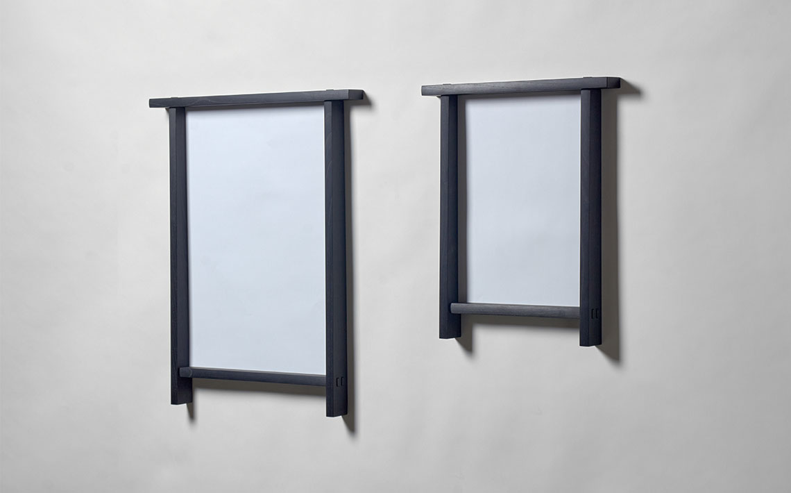 Double Tenon Picture Frame by DAIKUKAI - ebonized finish - japanese traditional design in chestnut wood