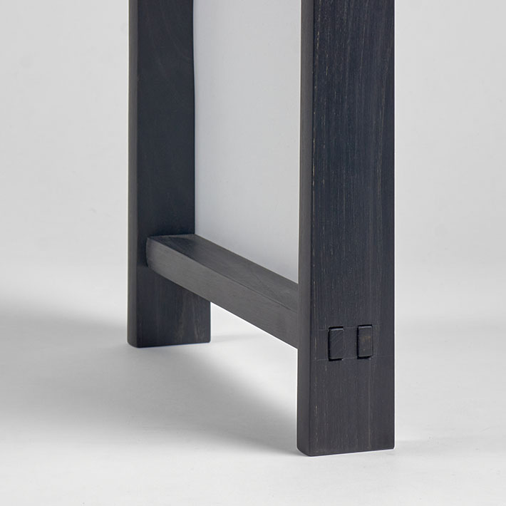 Double Tenon Picture Frame by DAIKUKAI - ebonized finish - japanese traditional design in chestnut wood