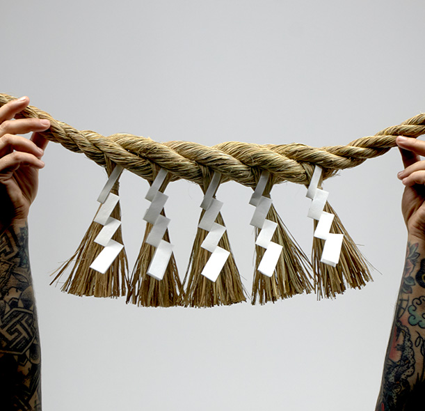 SHIMENAWA double pointed good luck rope by DAIKUKAI - japanese traditional design
